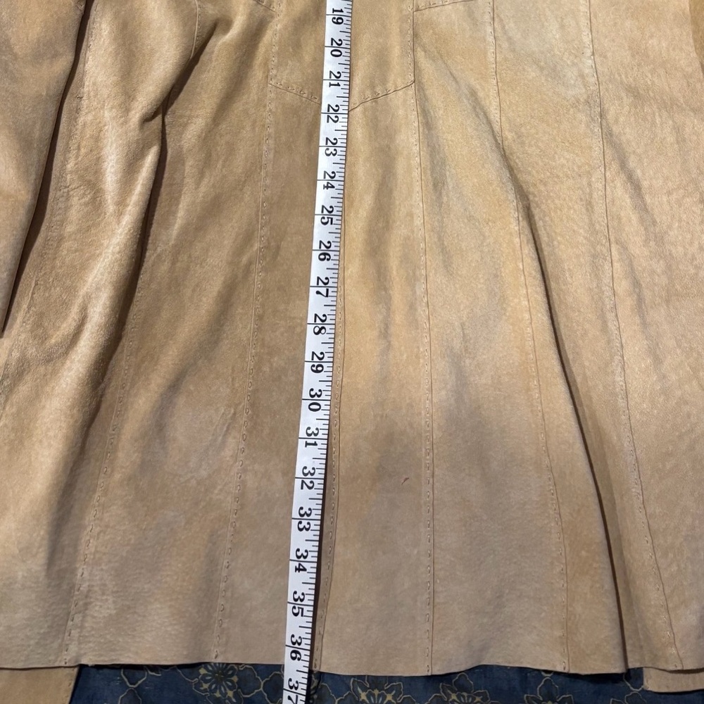 Coldwater Creek Tan Leather Blazer Jacket Women’s XL Button Front - Picture 14 of 16